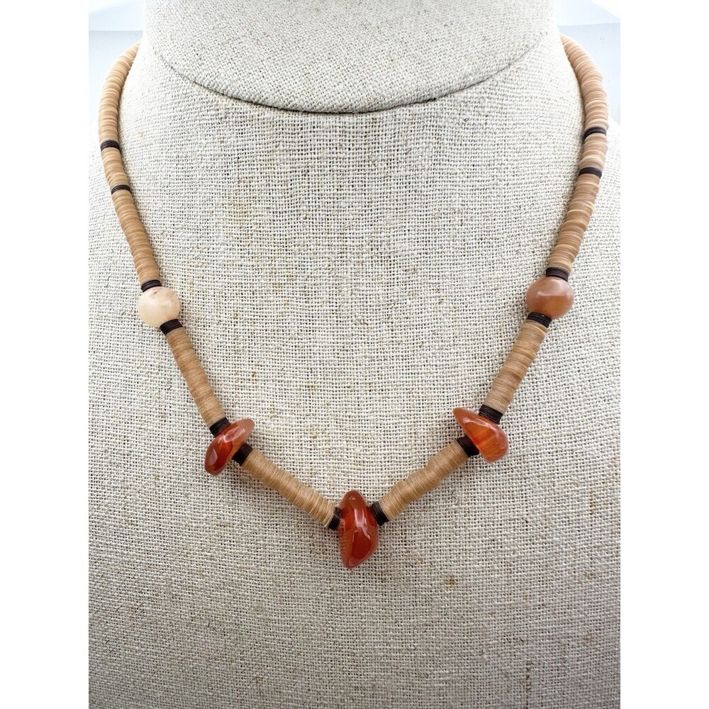 Vintage Southwestern Beaded Necklace 15.5”